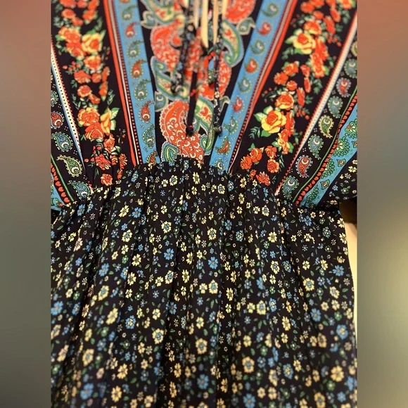 🌿 Umgee Boho High-Low Floral Paisley Dress - Picture 4 of 9